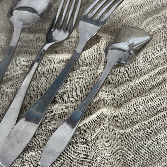 Robeson Bright star Continental Fork Butter Knife Sugar Spoon Teaspoon Stainless - Picture 7 of 7